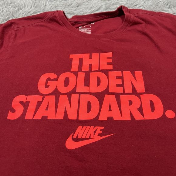 Nike Adult Shirt Large Red Orange The Golden Standard Athletic Graphic Tee Mens - Picture 2 of 7
